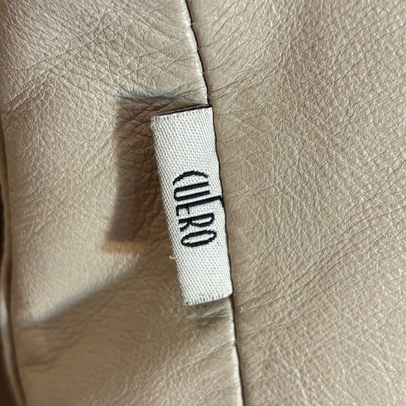 CUERO Sz M Leather Jacket Handpainted Cherry Blossoms Zipper Closure Lined - Picture 6 of 14